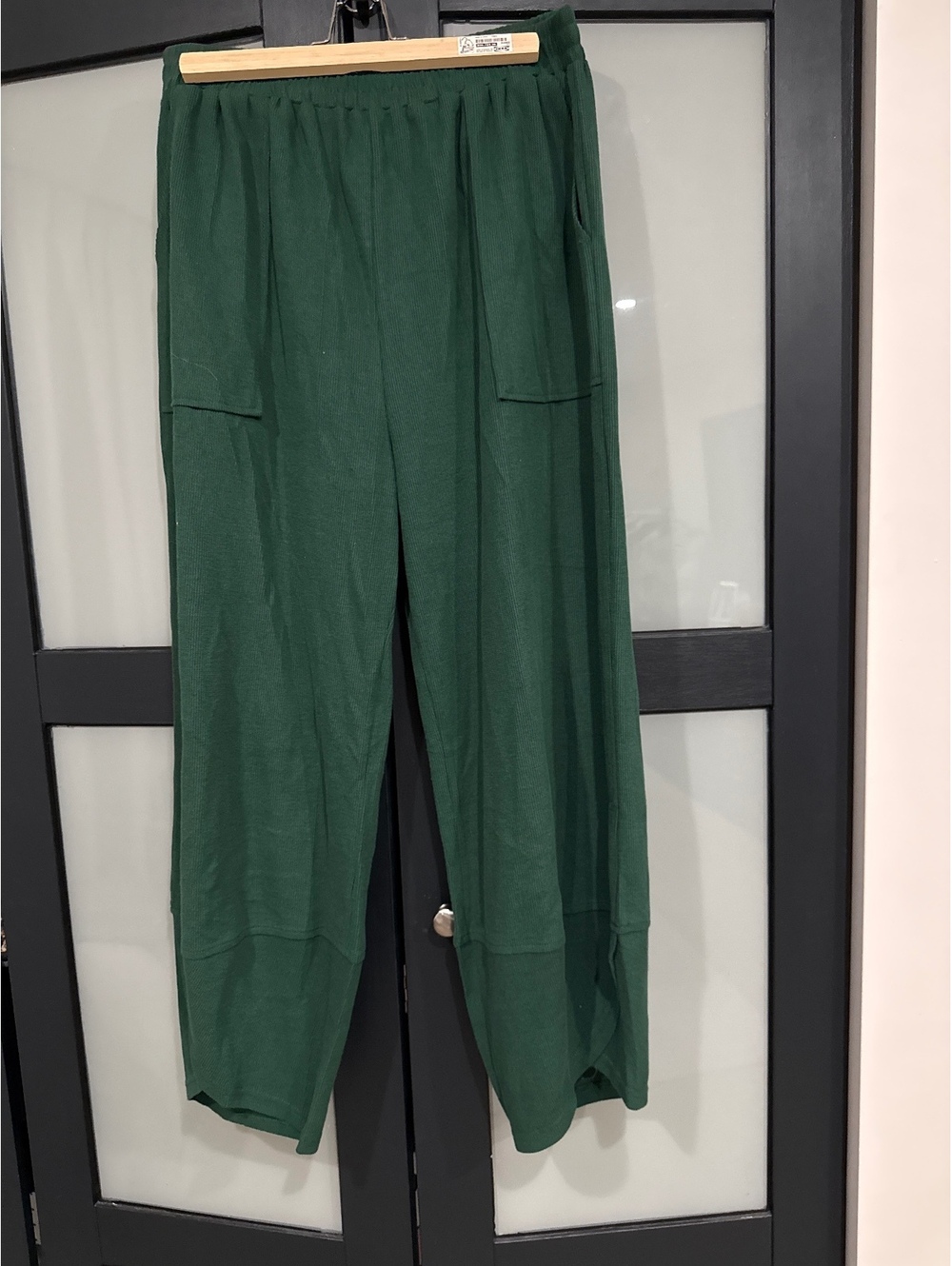 Forest Green barrel pants with pockets